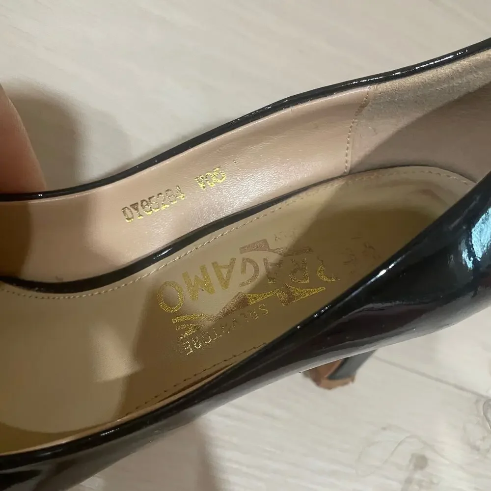 Salvatore Ferragamo patent leather pumps